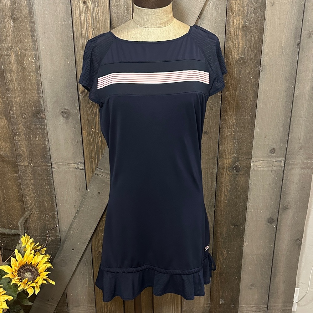 Fila Athletic Navy Blue Tennis Dress Pickleball Activewear Athleisure Medium